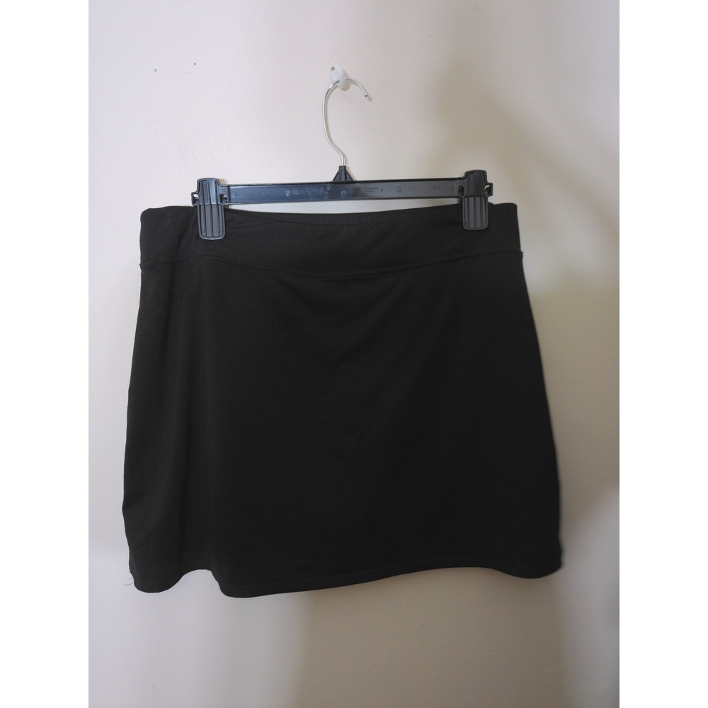 Unbranded Athletic Skort Womens M Black Solid Performance Stretch Sporty Mini